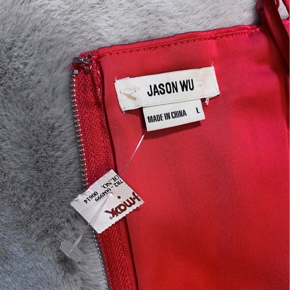 NWT Jason Wu Satin Bustier Corset Top Tank Zipper Pink Red Structured Sleeveless - Picture 9 of 11